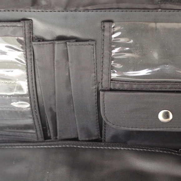 Vintage Black Leather Multi-Pocket Messenger Bag- Pre-owned - Picture 9 of 15